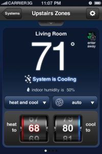 Energy use management apps, like Nest and iComfort, can help consumers monitor their energy use. 