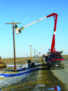 Dawson PPD crews worked 12 to 16 hour days for 26 consecutive days – including through the holidays – to restore power to customers. After the second storm, about 200 poles were set each day. More than 300 lineworkers worked together to restore power.