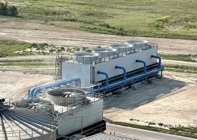 KAAPA Ethanol Ravenna replaced its chillers with this new cooling tower in 2021. By making this investment, the facility is estimated to reduce its electrical energy use by one million kilowatt hours annually.