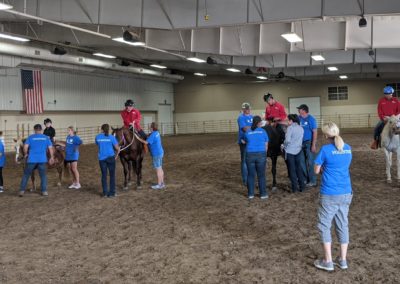 Kearney Therapeutic Horseback Riding Program Horse Show participants and volunteers. Many volunteers are needed to ensure client safety and make this program a success. 📸 Courtesy
