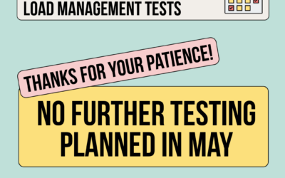 No further load management testing planned in May